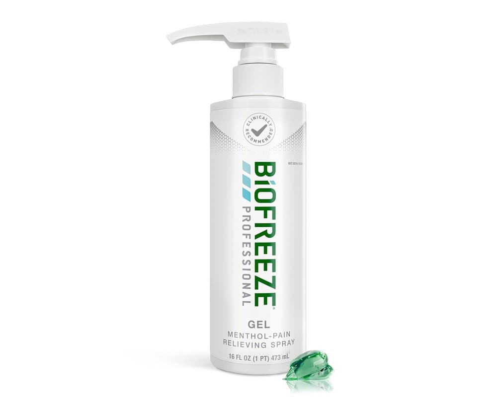 Biofreeze professional menthol pain relief gel bottle
