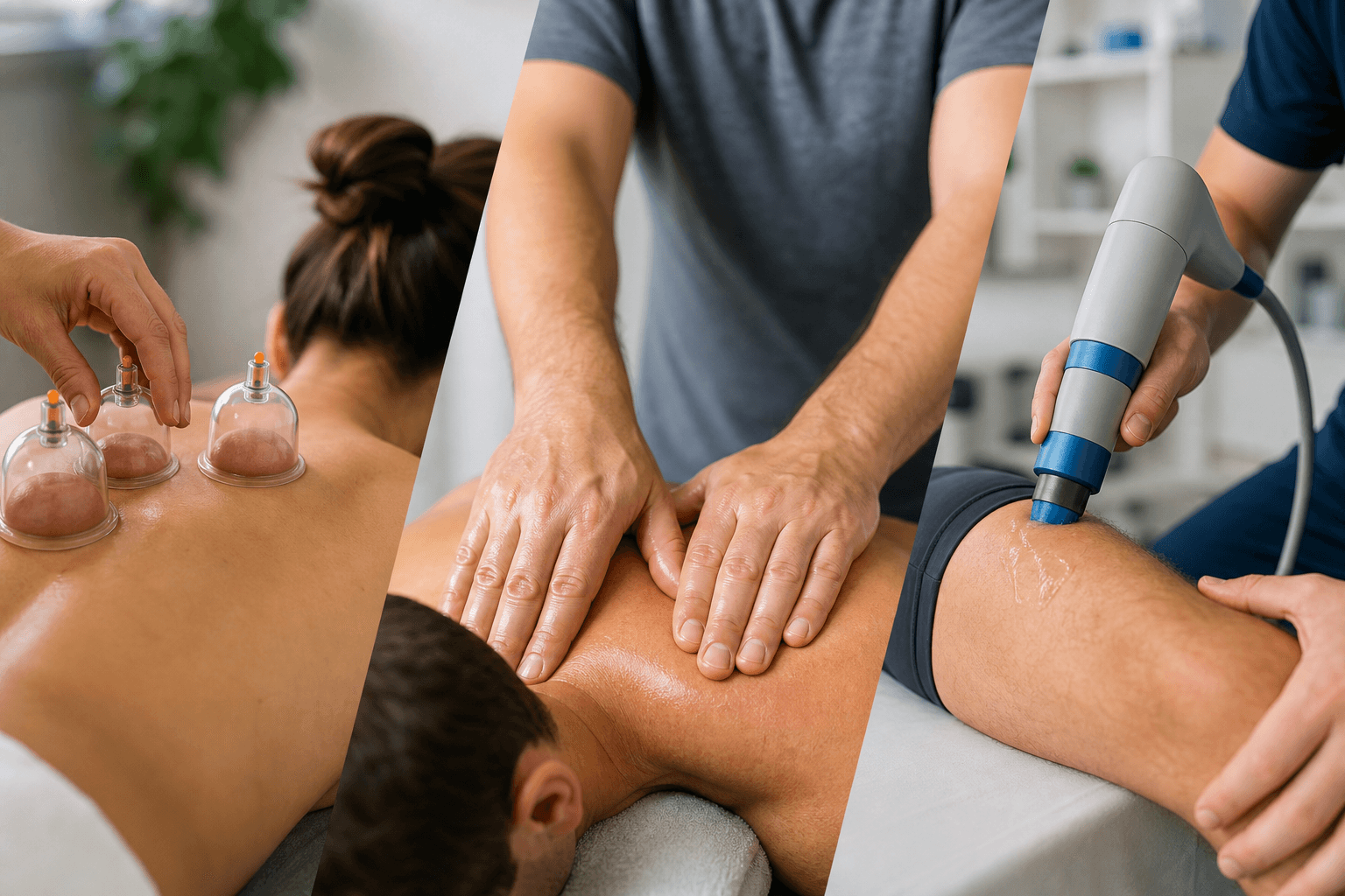 Cupping therapy benefits vs massage and shockwave: evidence review